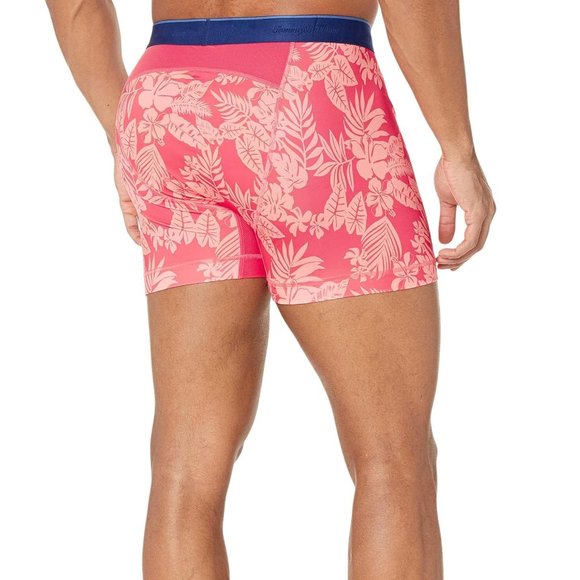 2 Pack Tommy Bahama Mesh Tech Boxer Briefs Underwear $58 Grey & Pink Aloha - Picture 9 of 11